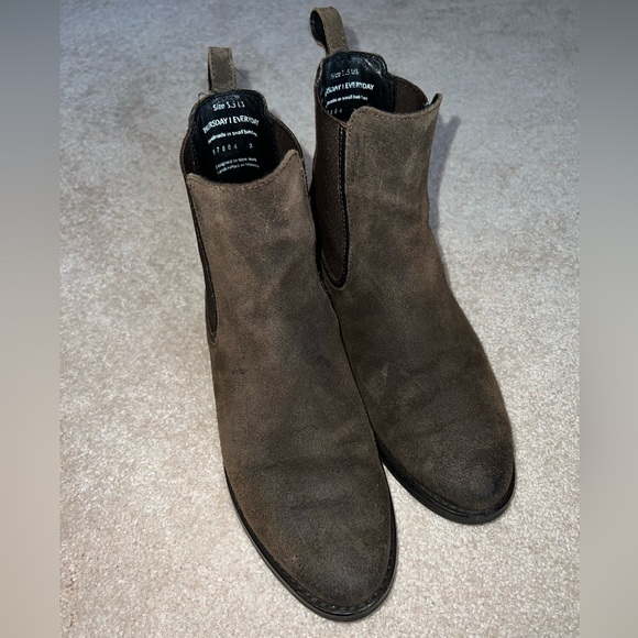 Thursday Duchess Boots in Dark Olive Suede - Picture 2 of 8